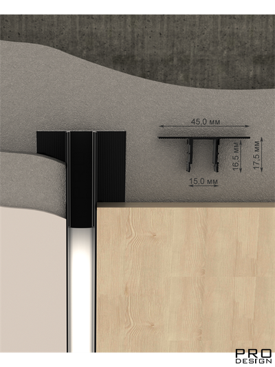 Декоративный стеновой профиль Pro Design 534 Черный