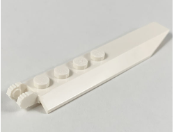 Hinge Plate 1 x 8 with Angled Side Extensions, Squared Plate Underside, White (14137 / 6037550 / 6296953 / 6328241)