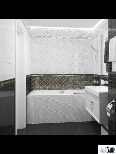 Плитка настенная Laparet Royal черный 20 х 60 см