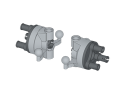 !АНАЛОГ! Technic, Steering Wheel Hub Holder with 2 Pin Holes and 2 Tow Ball Arms with Dark Bluish Gray Wheel Hub 3 Pins Round 11949 / 92909(АНАЛОГ), Light Bluish Gray (11949c010) / 2 шт.