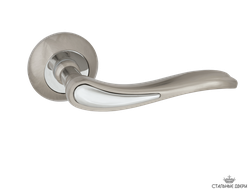 Ручка на круглом основании VETTORE R07.064 SN/CP (Сатин/Хром)