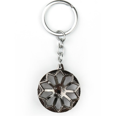 Брелок «Диск D-3» металл, ХРОМ/ТЁМНЫЙ