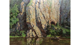  Бернгард О.Э. По Уралу 1968 г. Холст, масло  60Х80 (1204)