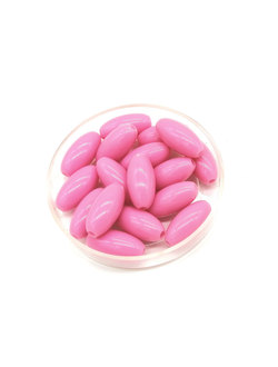 Бусины пластиковые фигурные, 16*6 мм рис фуксия