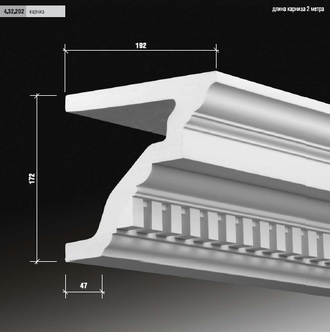 Карниз 4.32.202 сборный - 172*192*2000мм