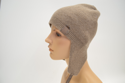 Шапка ушанка стразы Сваровски