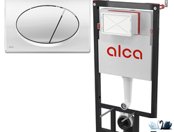 Инсталляция Alcadrain AM101/1120 RU-3:1 + M71-0001 SET 3v1 с хромированной клавишей смыва