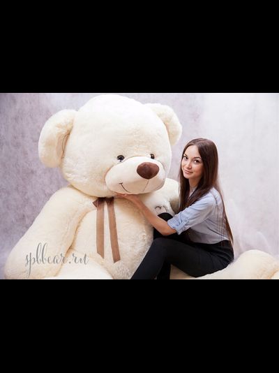 Гигантский плюшевый медведь 240 см бежевый Михель