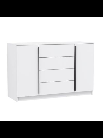 Брандо 67.11 Комод (белый / ДВПО: белый / фасады: ЛДСП белый)