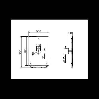 Зеркало с изменяемым углом наклона VitrA Arkitekt, A44002