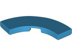 Tile, Round Corner 3 x 3 Macaroni, Dark Azure (79393 6451474)