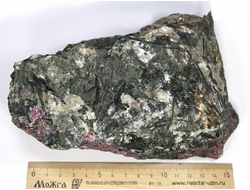 Эвдиалит, Эгирин в породе, Россия, Кольский п-ов, Хибины (180*120*90 мм, 2534 г) №20636