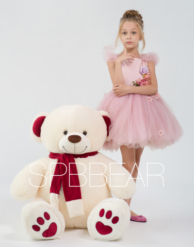 Большой плюшевый медведь 150 см бежевый Кевин