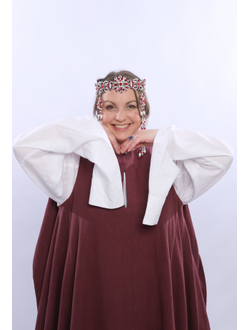 Длиннополое платье "Млечный Путь" из конопли