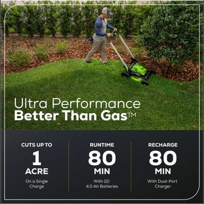 Аккумуляторная газонокосилка Greenworks GD60LM61 TwinForce