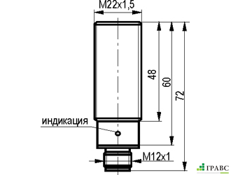 Индуктивный датчик ISB AC61A-21-7-LPS4