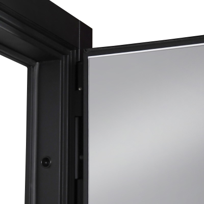 Стальная дверь   Конструктор с зеркалом (биометрический замок Smart lock Y12)