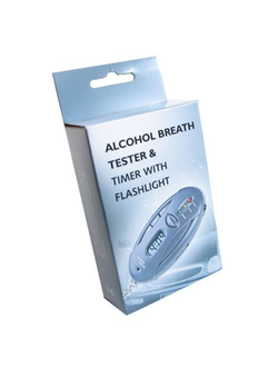 Алкотестер-брелок ALCOHOL BREATH TESTER AND TIMER WITH FLASHLIGHT ОПТОМ