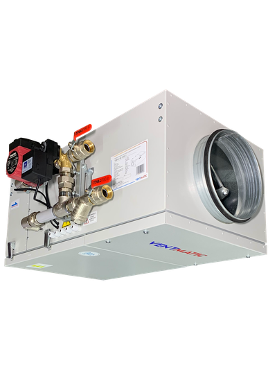 КОМПАКТНАЯ ПРИТОЧНАЯ УСТАНОВКА 1000 м3/ч ВОДЯНОЙ НАГРЕВ, 1 фаза 230В (модель VMPU-W-1000-1)