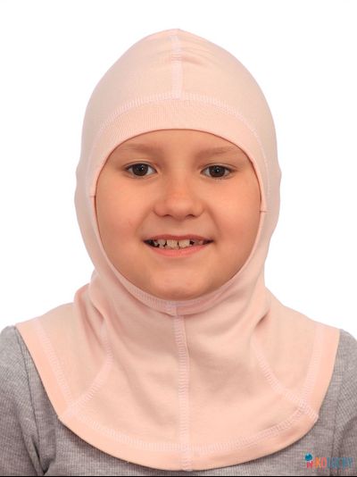 Шапка-шлем 23301-02 95%хлопок 5%лайкра, бежевый 42-44