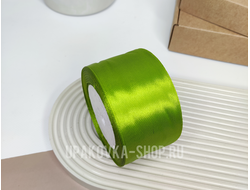 Лента атласная 5 см., рулон (23м.), ОЛИВКА