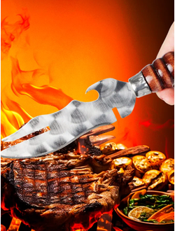 Нож для мяса, для снятия мяса с шампура (ножевилка)