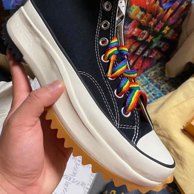 Фото в живую черные Кеды Converse Run Star Hike x Jw Anderson 164840C