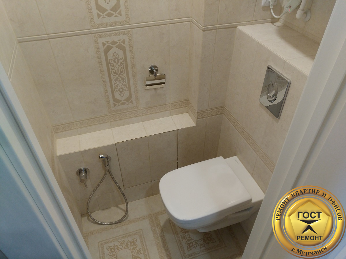 Ремонт туалета в сталинке под ключ в Мурманске.