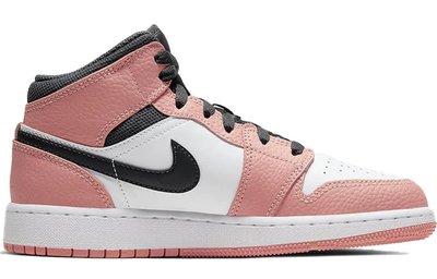 Купить кроссовки Nike (GS) Air Jordan 1 Mid Pink Quartz 555112-603