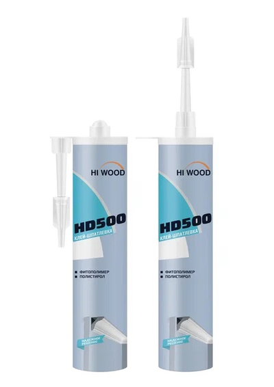 Клей-шпатлевка HI WOOD HD500, 280 мл, белый