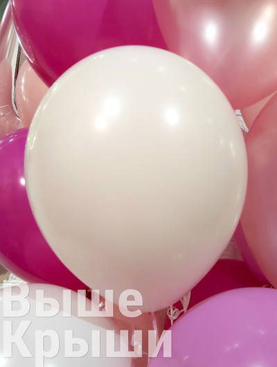 Фотография надутого воздушного шара нежно розового цвета макарунс