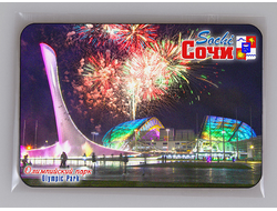 Белая футболка с символикой Сочи на парне