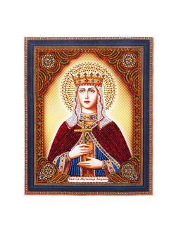 Алмазная мозаика Anya Икона Святая Мученица Людмила 27х33см.