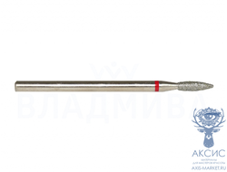 856.104.243.080.021 Фреза алмазная пламя красная 2.1 мм, ВладМиВа