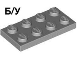 ! Б/У - Plate 2 x 4, Light Bluish Gray (3020 / 4211395) - Б/У