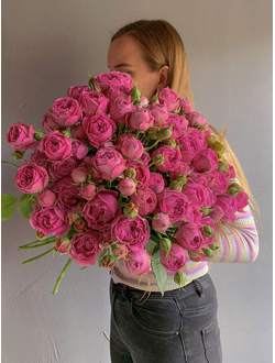 Букет 15 розовых роз Эквадор