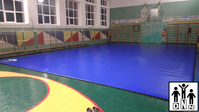 Покрышка борцовская 12х12м плотность 630гр*м2 одноцветная липучки DNN