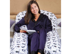 Подушка на молнии с ластовицей для беременных U  340 х 35 холлофайбер + наволочка на молнии Поплин Кошки