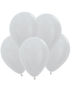 воздушный шар металлик серебро 30 см. с гелием с доставкой по краснодару