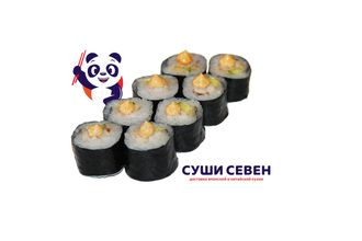 Острый ролл с креветкой, огурцом и соусом спайси.  120 гр.