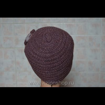 Женская зимняя шляпа vizio 5394 брусничного цвета
