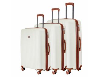 Комплект из 3х чемоданов Somsonya Lite Полипропелен S,M,L Белый