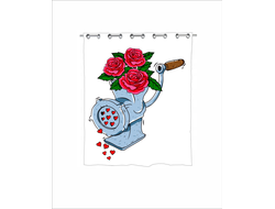 Штора в ванную для влюбленных, на 14 февраля  №24