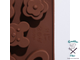 Форма для льда и кондитерских украшений Доляна «Мишка, цветок, сердце», 19,7×10,5×1,5 см, силикон, 14 ячеек, цвет шоколадный
