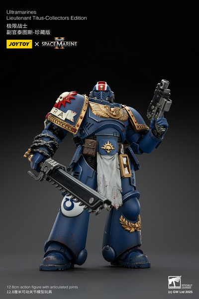 Тит, лейтенант Ультрамаринов (Warhammer 40k, Spacemarine II) - КОЛЛЕКЦИОННАЯ ФИГУРКА 1/18 Ultramarines Collectors Edition - Lieutenant Titus (JT01369) - JOYTOY