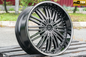 Комплект дисков R20 8,5J ET+35 5*114,3/5*108 D-Racing Черный с полированными лучами (J186)