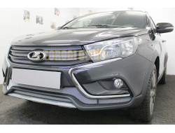 Защита радиатора Lada Vesta Cross 2018-... / Vesta SW Cross 2018-... chrome боковые
