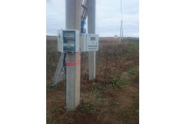 Монтаж столба учета