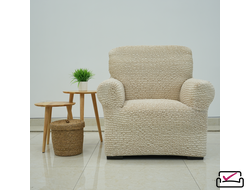 Чехол на кресло Микрофибра Ваниль. Защита мягкой мебели от животных.