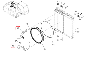 Патрубки радиатора Volvo EC240 low + up